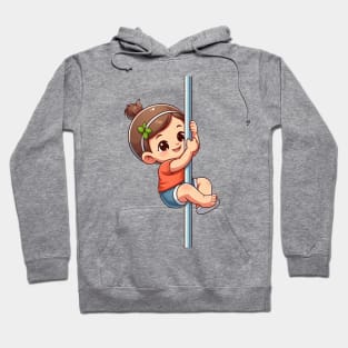 baby climbs pole Hoodie